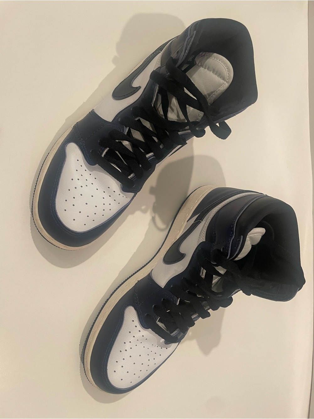 Nike High-Top Sneakers in White and Navy